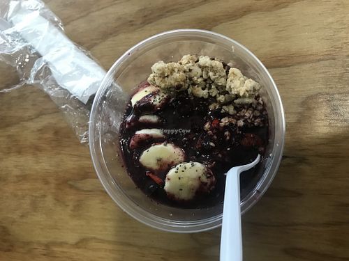 Acai Bowl goji berries bananas granola at Local Green Atlanta  in Atlanta