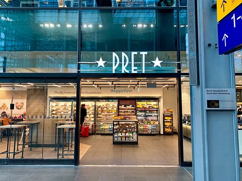 inside store front at Pret A Manger in Berlin