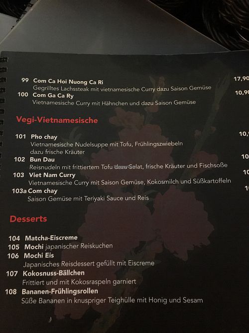 Vegetarian selection from menu at KiSu in Frankfurt