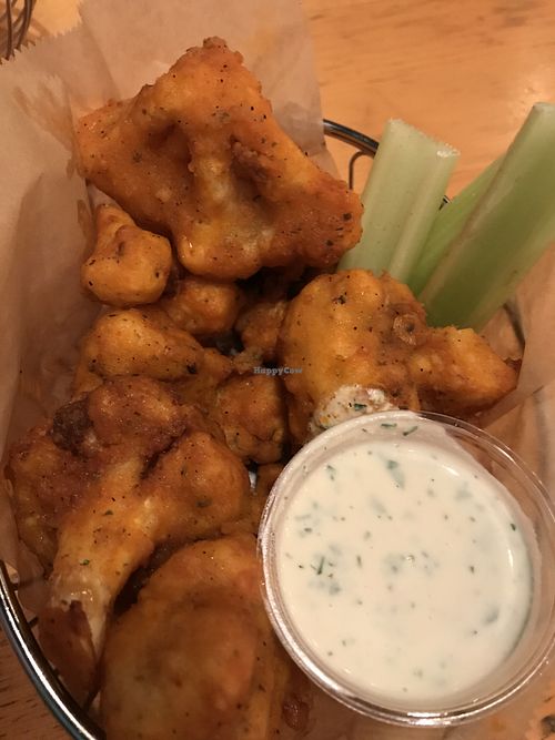 Cauliflower Buffalo Wings at Rewild in Quincy