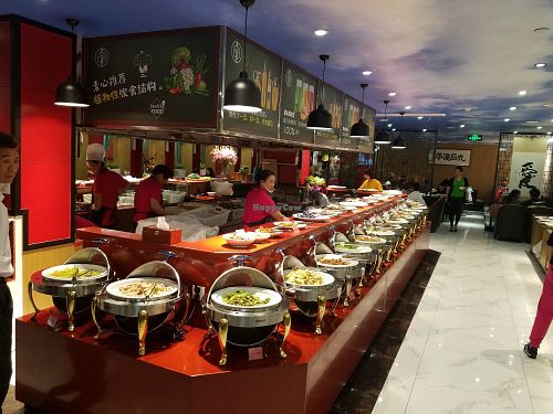 Buffet at Suxin Vegan in Hangzhou