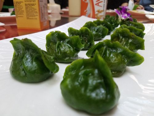 Dumplings at Suxin Vegan in Hangzhou
