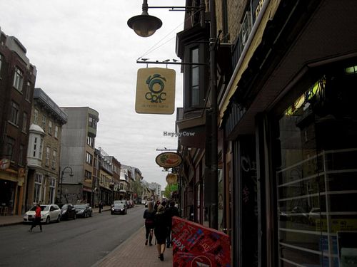 Street sign at La Carotte Joyeuse in Quebec