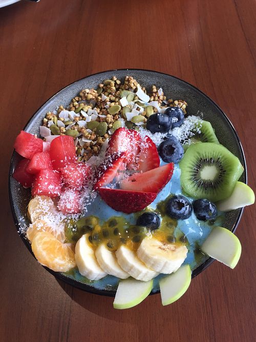 Blue Ocean bowl at Blended Health Bar in Fortitude Valley