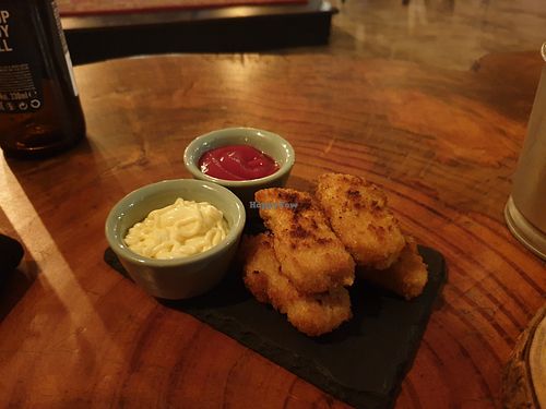 Chickn nuggets for 2.95€ mayo and ketchup included at Apuro Vegan Bar in Porto