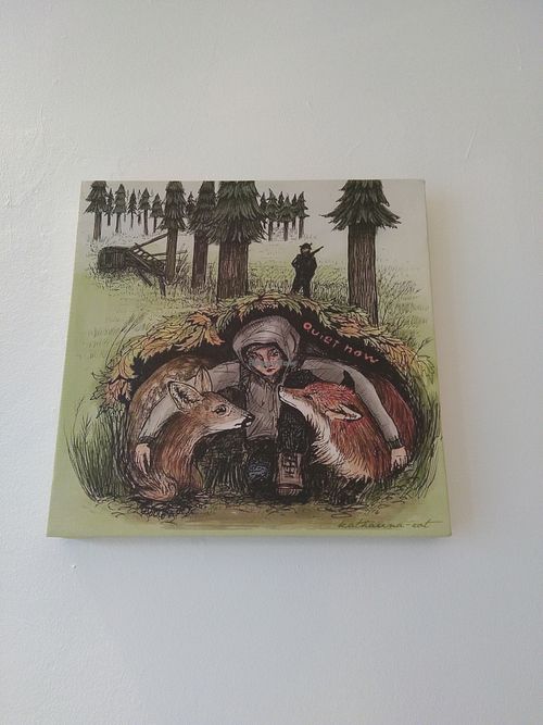 Nice painting on the wall at Come a Casa in Milan