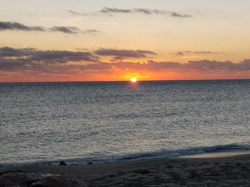 Sunrise from the cafe at El Nido Veggie Friendly in Mojacar