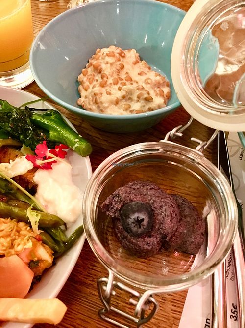 Porridge and chia pudding. at Klaus K in Helsinki