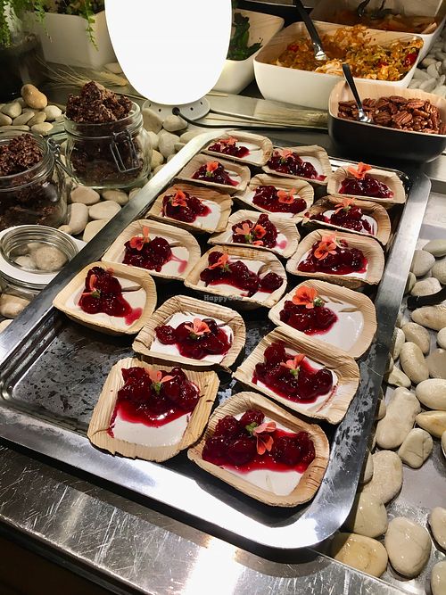 Coconut pannacotta and dessert buffet. at Klaus K in Helsinki