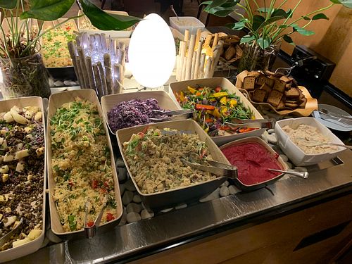 Salad buffet at Klaus K in Helsinki