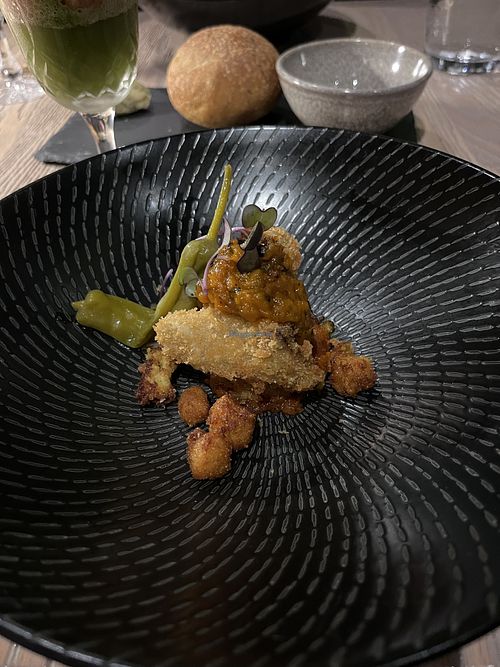 Fried mushroom   at L'Orygine in Quebec