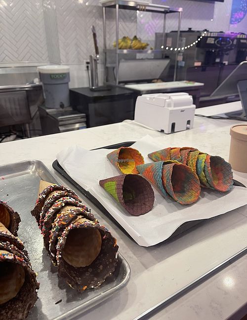 Tie-dye cones are vegan   at MN Nice Cream in Minneapolis