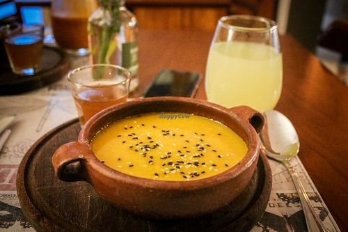 pumpkin soup at Caléndula in Mendoza