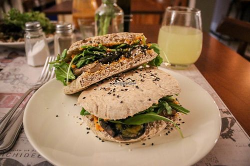 portobello burger at Caléndula in Mendoza