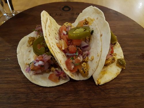 Tacos with tofu at Guacamole Gourmet Mexican Grill in Lisbon