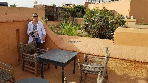 Rooftop seating at Dar Cherifa in Marrakech