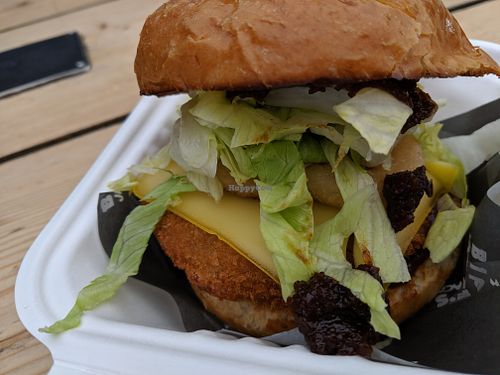 Father Jack burger at Biff's x Brewdog - Dalston in North London