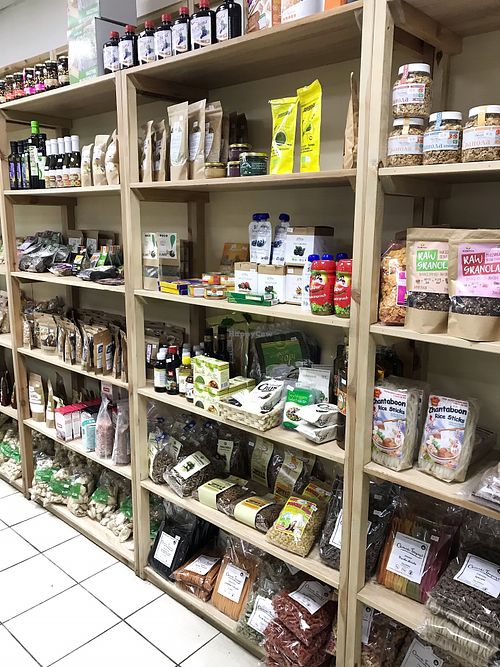 Gluten free pasta and Soy products  at Vegetus - TTs Kosmos in Kharkiv