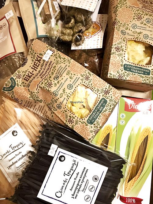 Gluten free pasta & snacks  at Vegetus - TTs Kosmos in Kharkiv