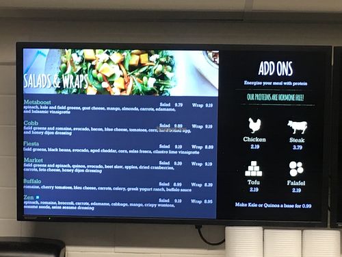 Salads and wraps with choice of protein  at IAH - freshii - TB in Houston