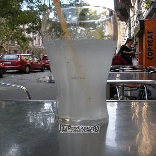Minty lemonade at Hummus Bar Vegetarian in Budapest