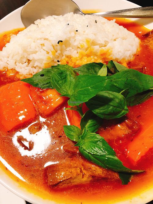 茄汁豆腐飯 at Yuè Xiāng YǎngShēng SùShí 越鄉養生素食 in Taipei