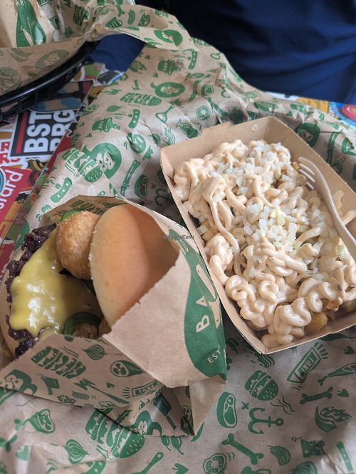 Chili cheese burger, loaded fries at Bastard Burgers in Uppsala