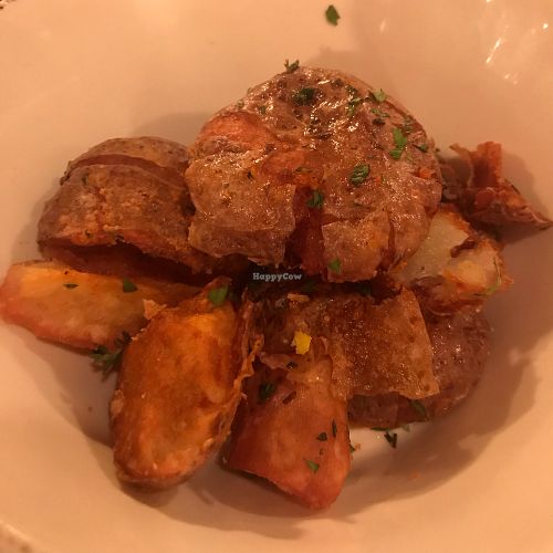 Potatoes for tofu scramble at Provender Kitchen & Bar in Ellsworth