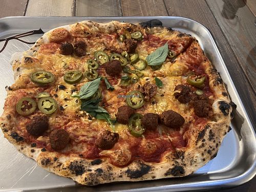 VGN Special - comes with lots of jalapeños   at Ronnie's Wood Fired Pizza - Maybe closed in Stourbridge