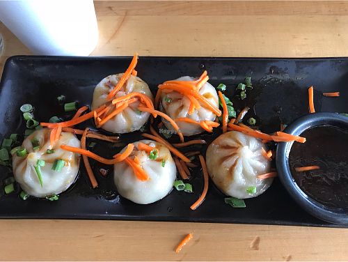 Vegan dumplings! Sooo amazing! at Poki Poblano in Albuquerque