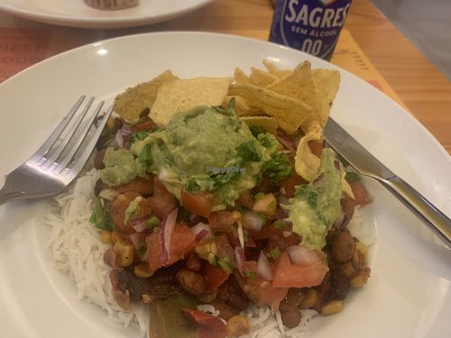 Vegan chili bowl  at Picante in Setubal