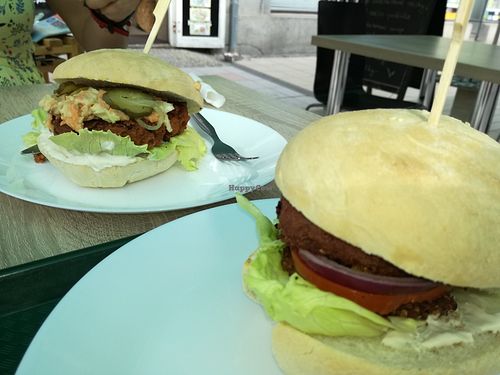 Napoli burger and beyond burger at Napoli in Hodonin