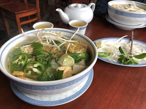 Fantastic vegan noodle soup   at Bamboo Restaurant in Seattle