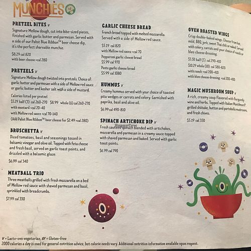 Munchies menu at Mellow Mushroom in Fort Myers
