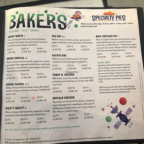 More pizza menu at Mellow Mushroom in Fort Myers