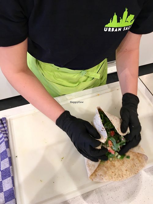 Salad in a wrap at Urban Salad in Rotterdam