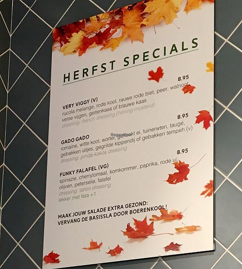 Autumn specials (18 November 2018) at Urban Salad in Rotterdam