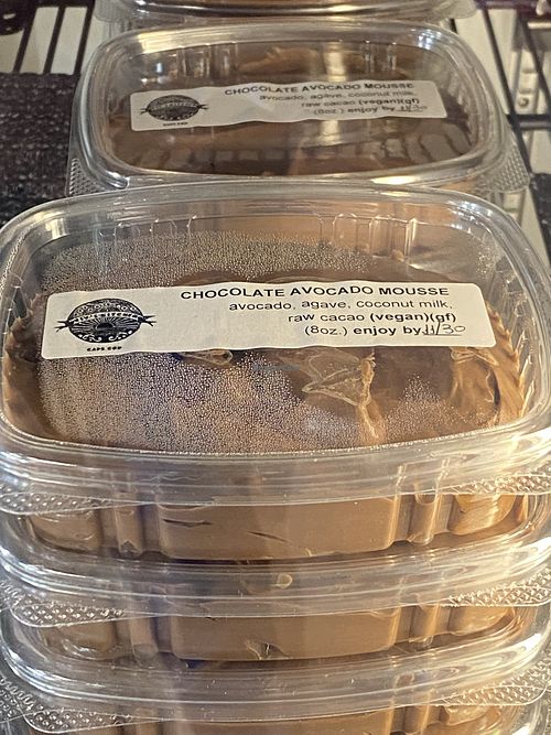 Avocado mousse  at Viv's Kitchen in Orleans