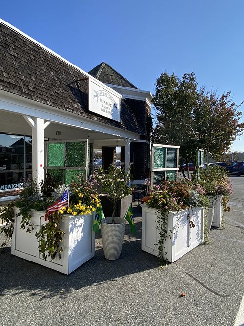 Outdoor seating facade  at Viv's Kitchen in Orleans