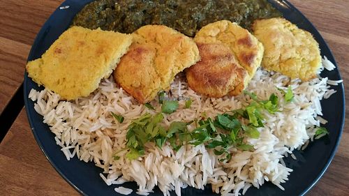 Palak "paneer" at Shakti in Beer Sheva