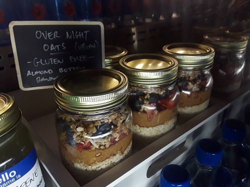 vegan gf overnight oats at People's Cafe in Berkeley