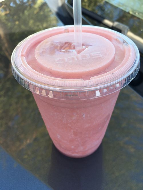Prickly Pear Smoothie  at Nature's Health Food and Cafe in Palm Springs