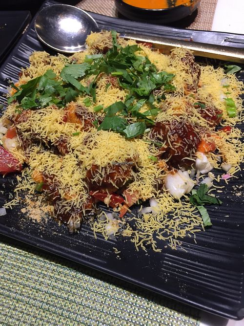 Sev puri (from vegan menu)  at Woodlands (Tsim Sha Tsui) in Kowloon