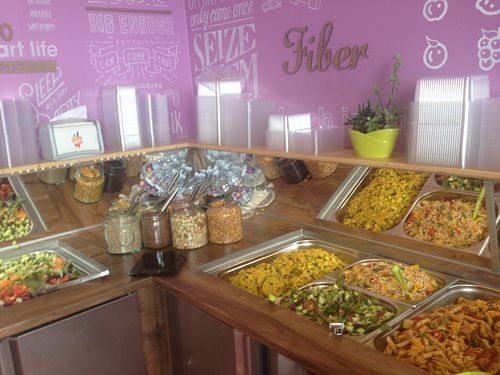 Saladbar at Din Vitamin in Aalborg