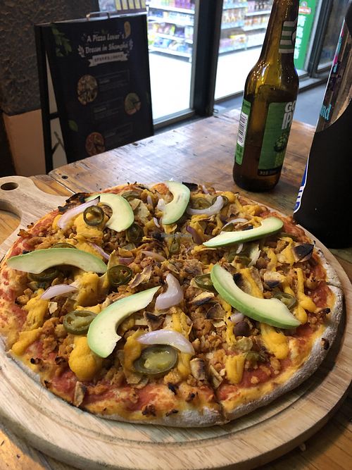 Vegan Mexican Pizza at Pizza Street - Putuo District in Shanghai
