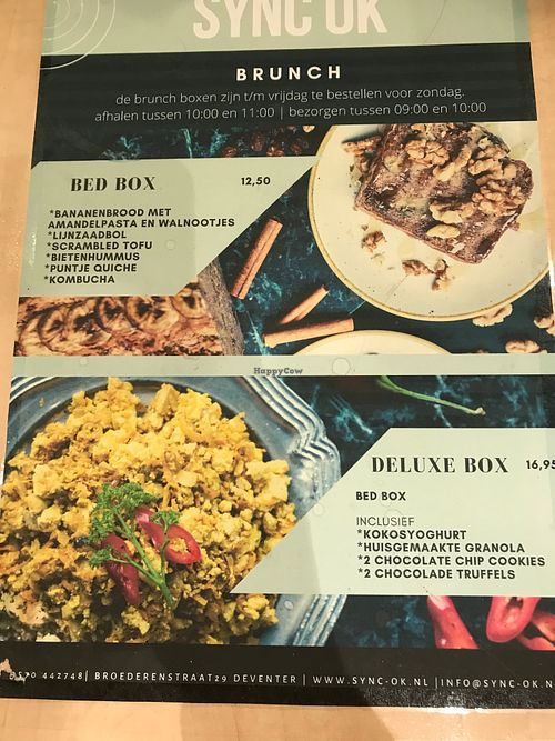 Menu can be ordered at Sync-Ok in Deventer