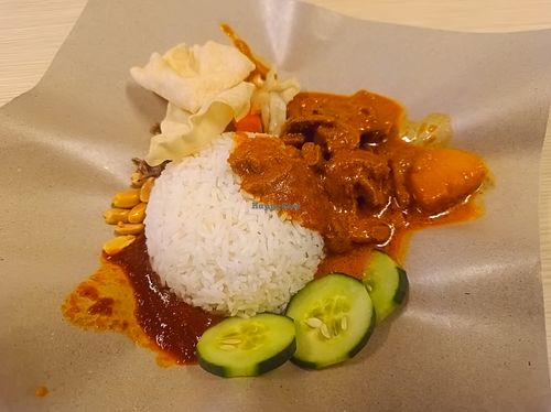 Nasi Lemak with 'Beef' Rendang at Little Beans Gourmet in Canning Vale