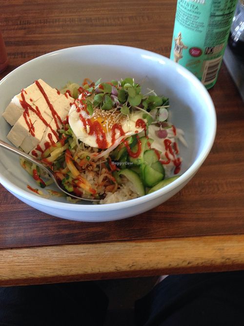 I ruined it with the red sauce. Lol. Still delish! at Yong's Kal-Bi in Waimea