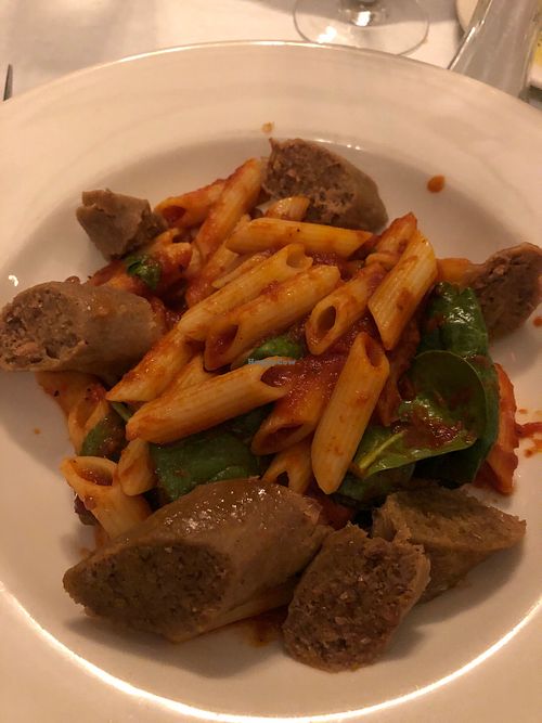 Penne Pasta with Beyond Meat Sausage  at Maldaner's in Springfield