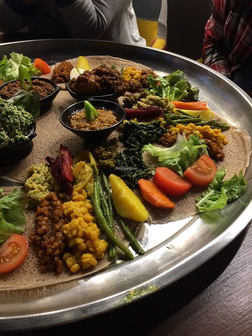 The two vegan sets at Abyssinia in Strasbourg